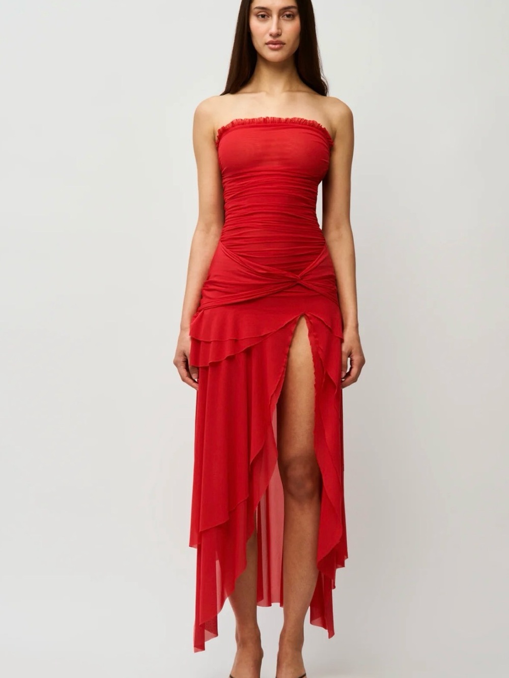 Guizio Lyla Twist Dress Color: Poppy Small NWT
